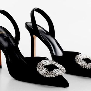 Mango Jewel-heel shoes